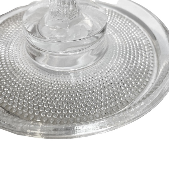 Vintage L.E.Smith Hobnail Glass Heart Handle Tray 🤍 - Picture 5 of 11